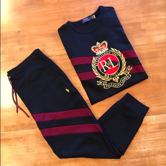POLO RALPH LAUREN Crown Logo Premium Fleece Jogging Suit - Picture 1 of 13